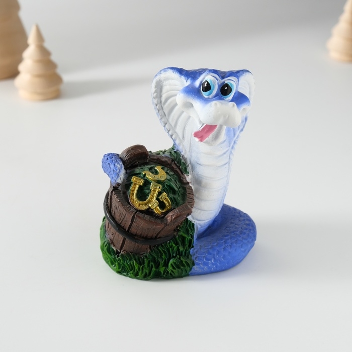 Копилка полистоун Копилка полистоун "Змейка с кадкой/лейкой" МИКС 7х6х10 см