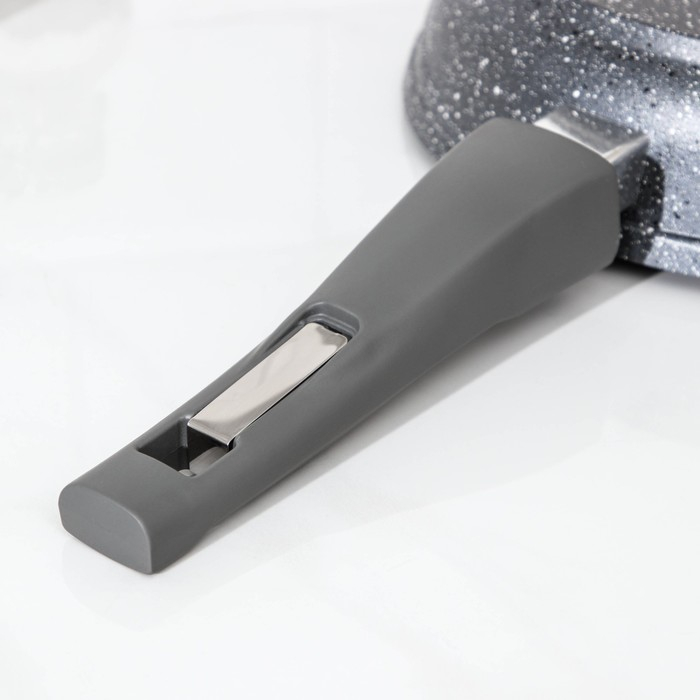 Сковорода «Гранит», d=28 см, съёмная ручка, антипригарное покрытие, цвет серый Сковорода «Гранит», d=28 см, съёмная ручка, антипригарное покрытие, цвет серый