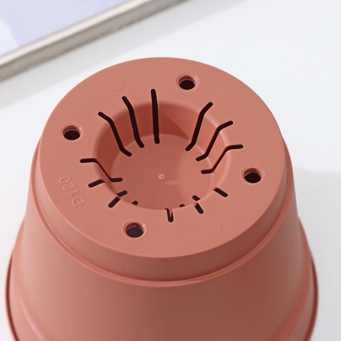 Горшок для цветов с поддоном Mint, 700 мл, d=12 см, h=9,4 см, цвет терракотовый Горшок для цветов с поддоном Mint, 700 мл, d=12 см, h=9,4 см, цвет терракотовый