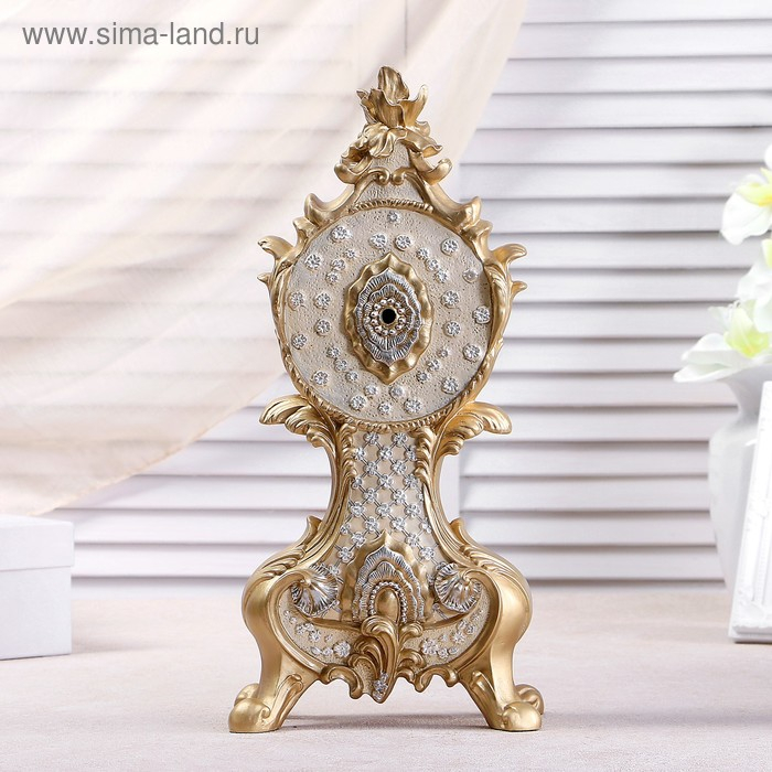Часы настольные интерьерные каминные Часы настольные интерьерные каминные "Рококо", 38 х 17.5 х 10 см, d-10 см 3940763