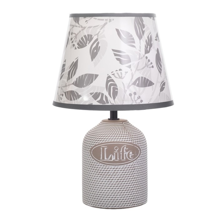 Настольная лампа Настольная лампа "Бенефит" E14 15Вт серый 20х20х31 см RISALUX