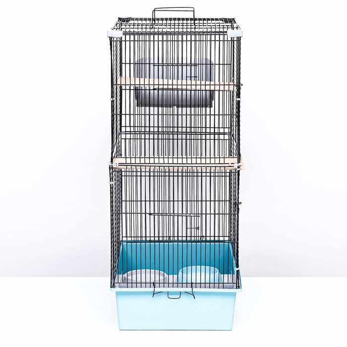 Клетка для шиншиллы Клетка для шиншиллы "Пижон" №10, разборная, 58 х 40 х 88, бирюзовая