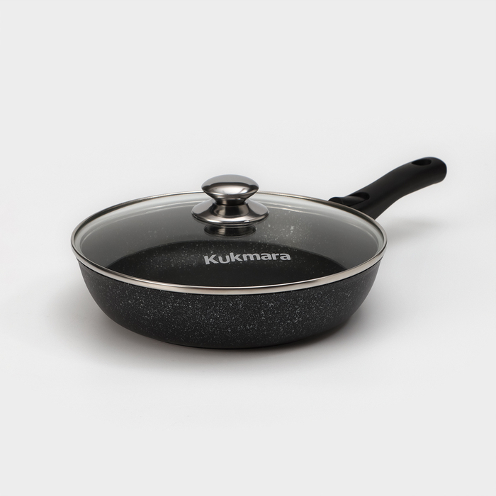 Сковорода, d=26 см, съёмная ручка, стеклянная крышка, антипригарное покрытие, цвет тёмный мрамор Сковорода, d=26 см, съёмная ручка, стеклянная крышка, антипригарное покрытие, цвет тёмный мрамор
