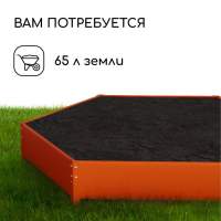 Клумба оцинкованная, d = 80 см, h = 15 см, оранжевая, Greengo