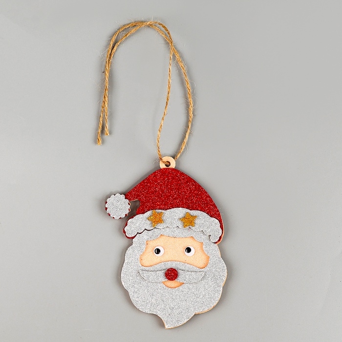 Украшение новогоднее из EVA  Украшение новогоднее из EVA "Дед мороз" на клеевой основе