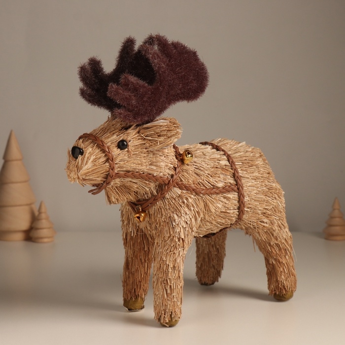 Декор  Декор "Лось в упряжке" 23х9х22,5 см