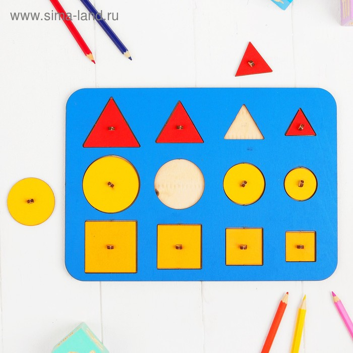 Рамка-вкладыш М. Монтессори «Больше-меньше 1» МИКС Рамка-вкладыш М. Монтессори «Больше-меньше 1» МИКС