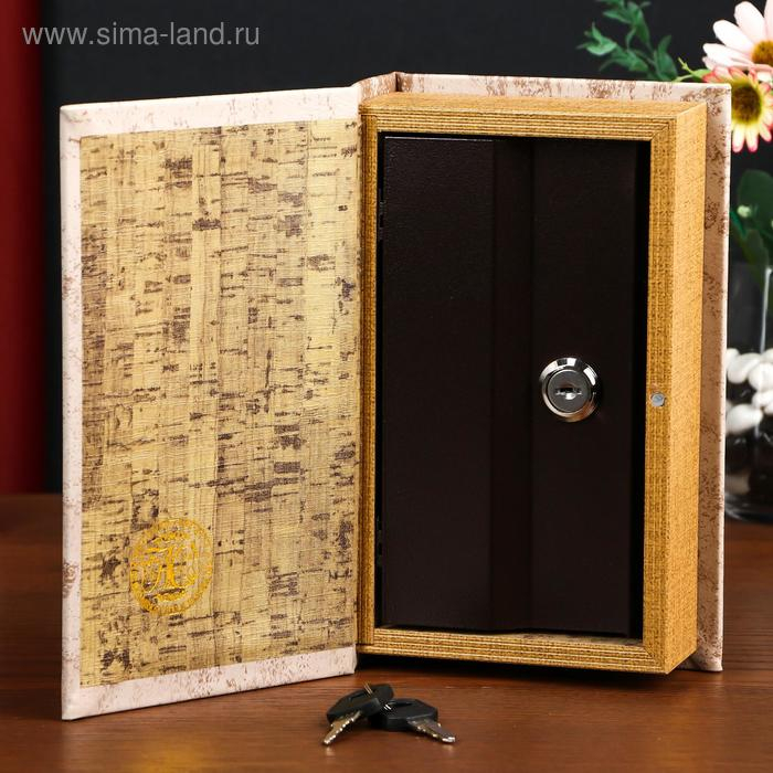 Сейф-книга дерево кожзам Сейф-книга дерево кожзам "Перо на золоте" 21х13х5 см