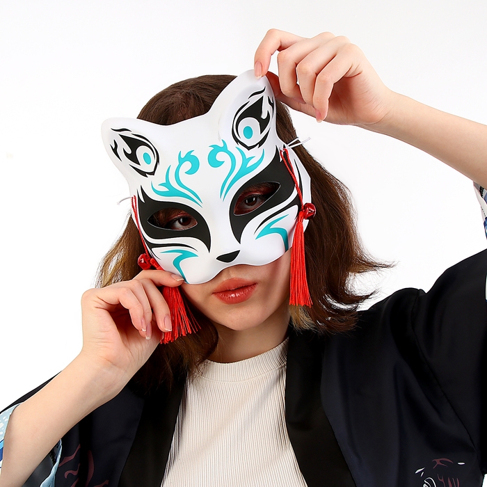 Карнавальный набор «Кицунэ: волны», р. 44–52: маска, хаори Карнавальный набор «Кицунэ: волны», р. 44–52: маска, хаори