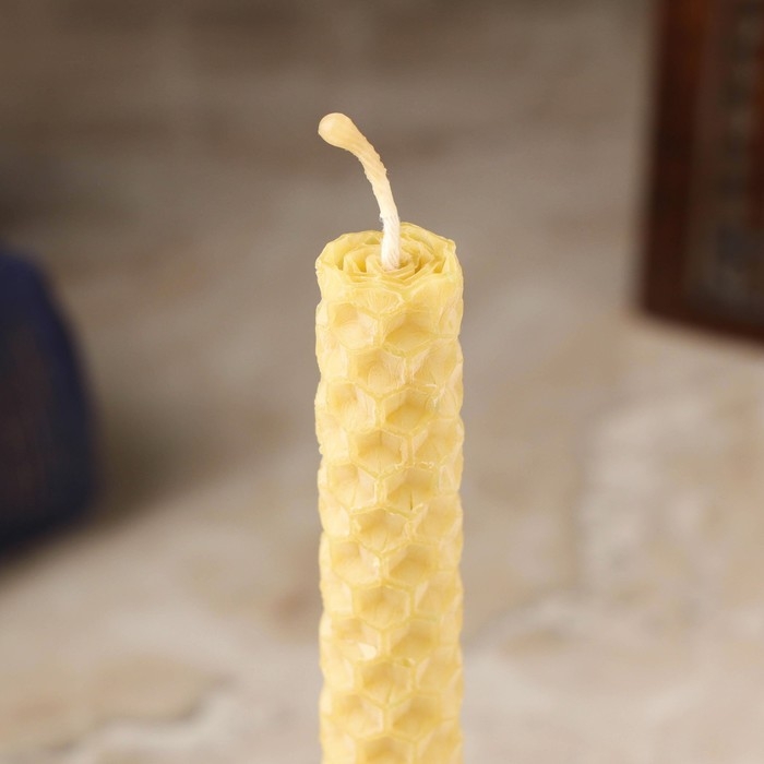 Свеча из вощины  Свеча из вощины "Усиление силы воли" , 13х1,7 см, 1 ч, желтый