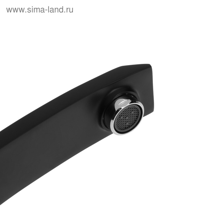 Смеситель для раковины Accoona A9690F-5, однорычажный, на гайке, латунь, чёрный Смеситель для раковины Accoona A9690F-5, однорычажный, на гайке, латунь, чёрный