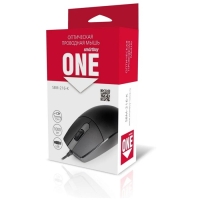 Мышь Smartbuy ONE 216-K , проводная, оптическая, 1000 dpi, USB, чёрная