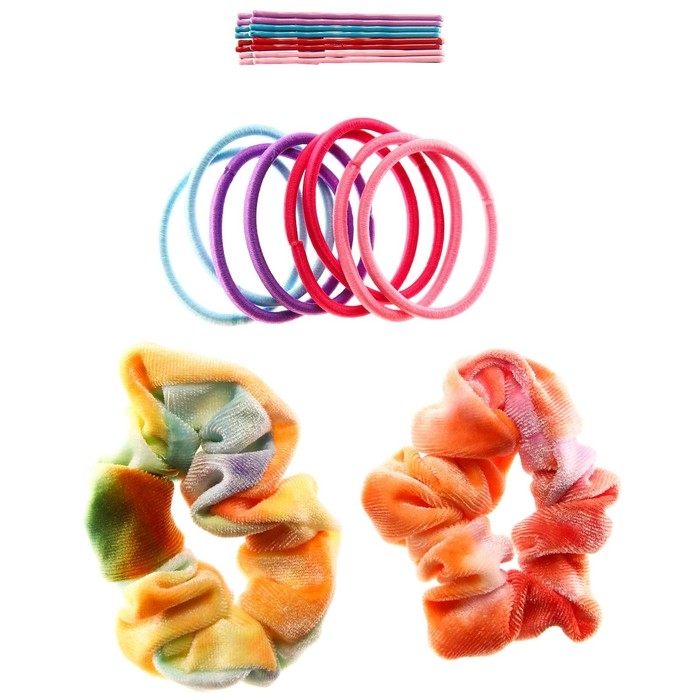 Набор аксессуаров для волос, невидимки 8 шт, резинки 10 шт, Набор аксессуаров для волос, невидимки 8 шт, резинки 10 шт, "Пинки пай", My Little Pony