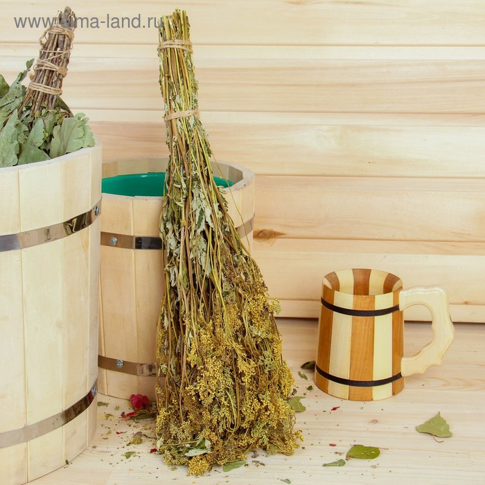 Веник для бани 45 (+-5) см ТРАВЯНОЙ из таволги, в индивидуальной упаковке Веник для бани 45 (+-5) см ТРАВЯНОЙ из таволги, в индивидуальной упаковке