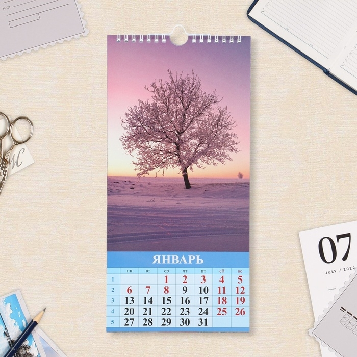 Календарь на ригеле Календарь на ригеле "Волшебный мир природы" 2025 год, 16,5 х 34 см