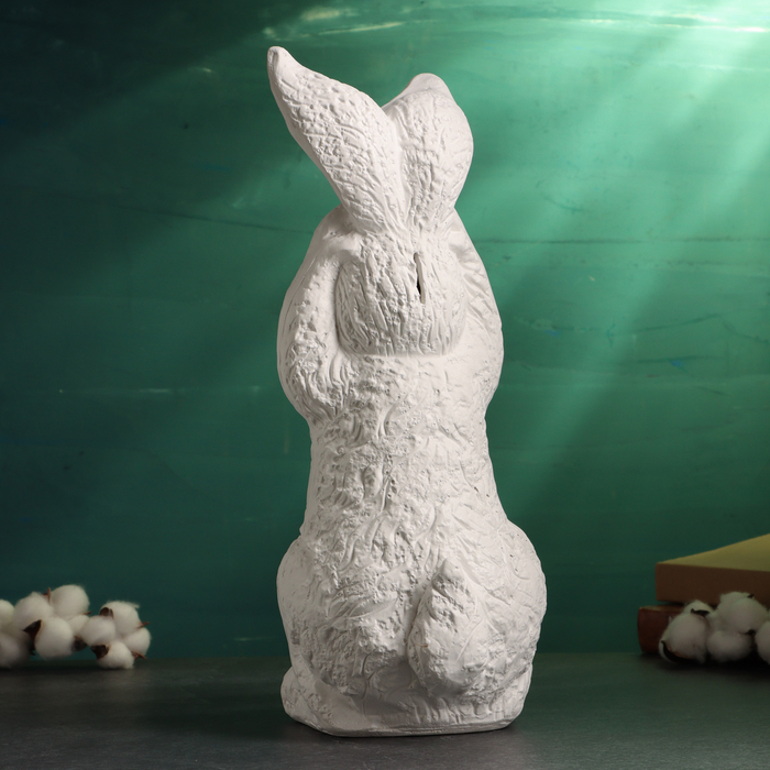 Копилка Копилка "Заяц ушастый" белый, 17х18х42см