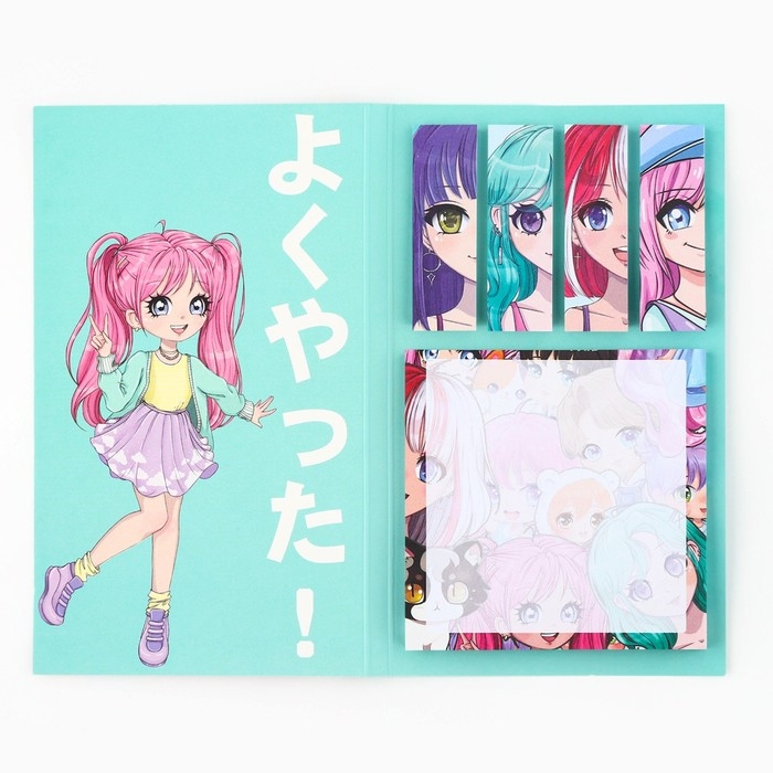 Книжка стикеров «Аниме», 5 блоков, 30 л Книжка стикеров «Аниме», 5 блоков, 30 л