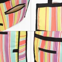 Сумка тележка хозяйственная, складная, на липучке, 2 колеса, наружный карман, 32&times;13&times;52 см, разноцветная