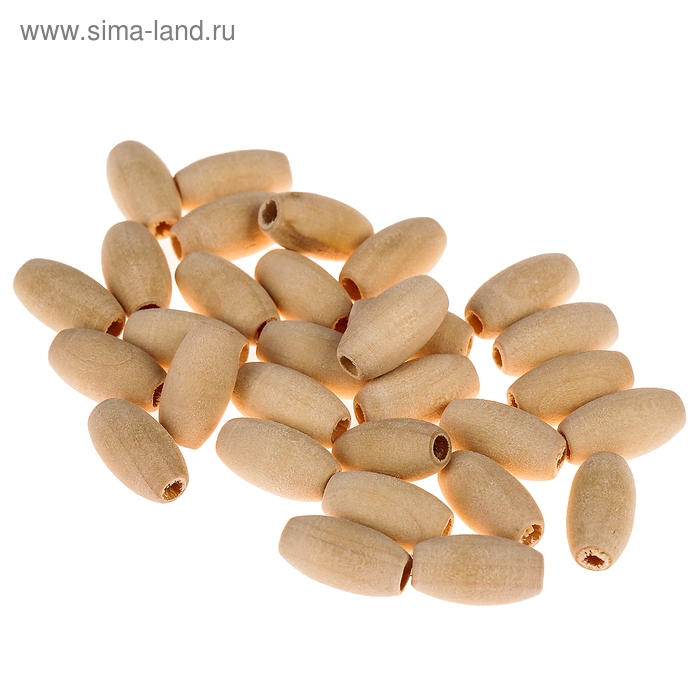 Бусины деревянные тубы овальные 15х8 мм (набор 30 шт) без покрытия Бусины деревянные тубы овальные 15х8 мм (набор 30 шт) без покрытия