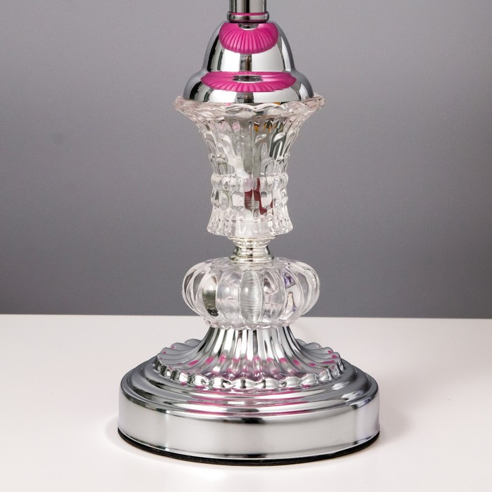 Лампа настольная Е27 220В "Розовая пастила" низ с подсветкой 42х25х25 см RISALUX