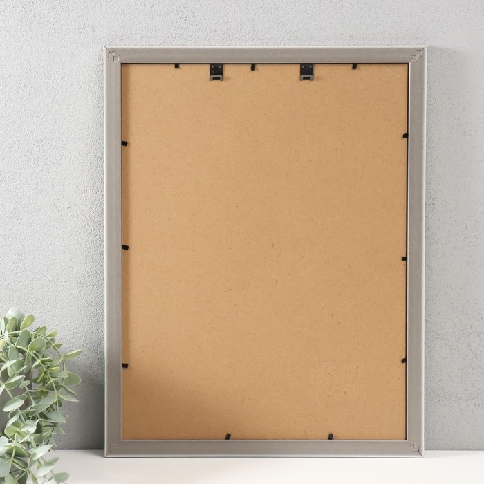 Фоторамка пластик 30х40 см Фоторамка пластик 30х40 см "Танзания" серебро 43,8х33,8х1 см