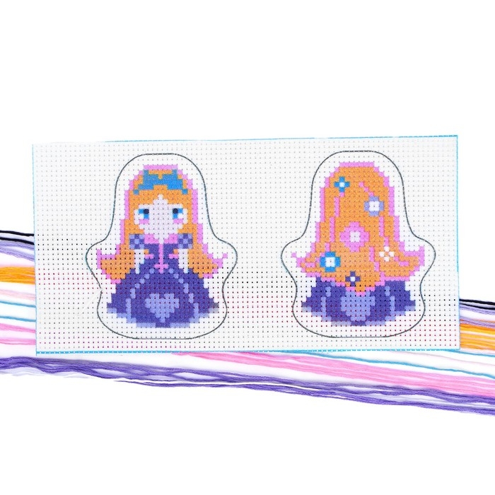 Вышивка крестиком для детей. Игрушка «Маленькая красавица», набор для творчества Вышивка крестиком для детей. Игрушка «Маленькая красавица», набор для творчества