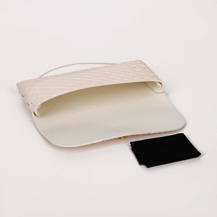 Чехол для очков на резинке, длина 16,8 см, цвет бежевый Чехол для очков на резинке, длина 16,8 см, цвет бежевый