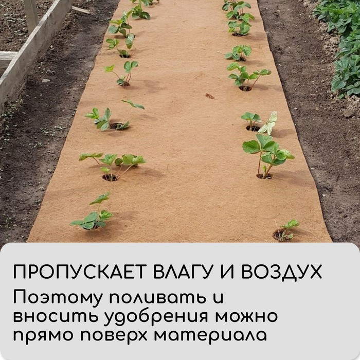 Кокосовое полотно для мульчирования, 6 × 0,75 м, «Мульчаграм» Кокосовое полотно для мульчирования, 6 × 0,75 м, «Мульчаграм»