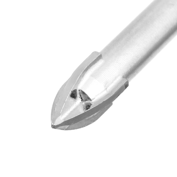 Сверло по керамике твердосплавное ТУНДРА, крестовый наконечник, шестигр. хвостовик, 8 мм Сверло по керамике твердосплавное ТУНДРА, крестовый наконечник, шестигр. хвостовик, 8 мм