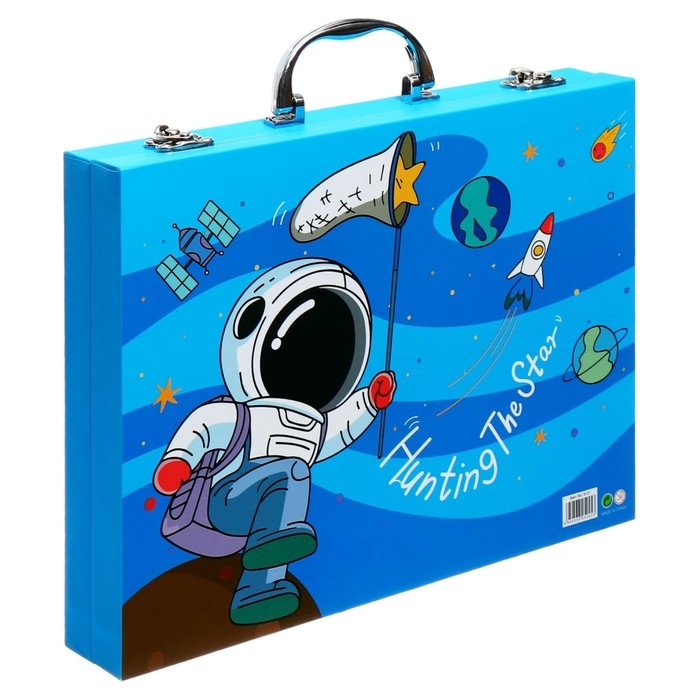 Набор для рисования Calligrata Набор для рисования Calligrata "Космонавт", cиний кейс