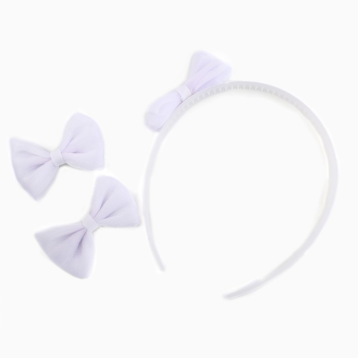 Набор подарочный: ободок для волос 11 см, заколка-зажим 6.5 см, 2 шт, Коты аристократы