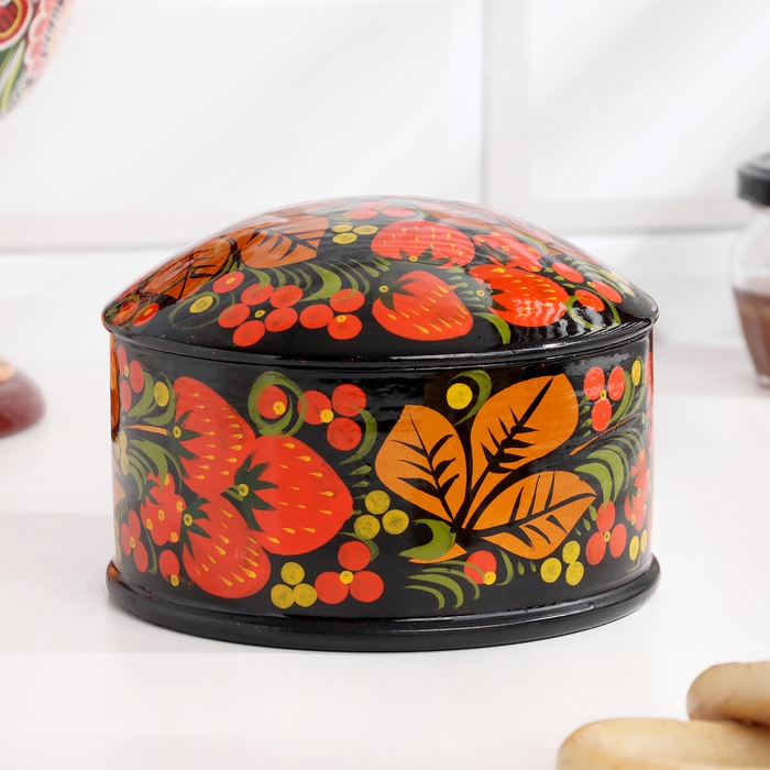 Коробка «Ягодка», большая, 12-13×9-10 см, хохлома Коробка «Ягодка», большая, 12-13×9-10 см, хохлома