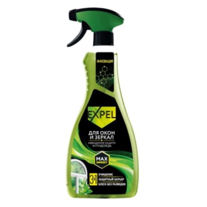 Средство для мытья стекол и зеркал Expel, мята, антидождь, 450 мл Средство для мытья стекол и зеркал Expel, мята, антидождь, 450 мл