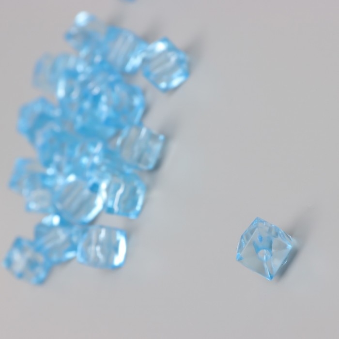 Бусины пластик Бусины пластик "Кристалл многогранник. Лавандовый" прозрачный набор 20 гр 1х1х1 см