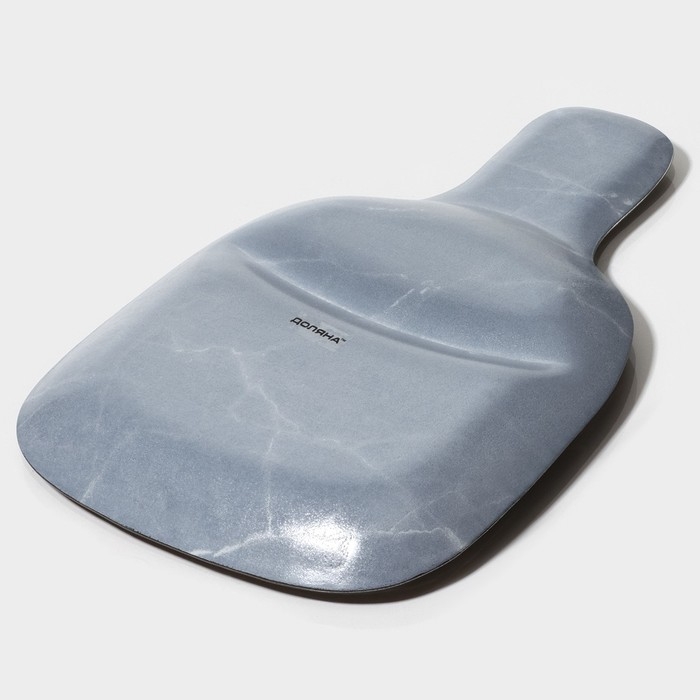 Менажница Доляна «Марбл чёрный», 2 секции, 27×18×2 см, цвет чёрный