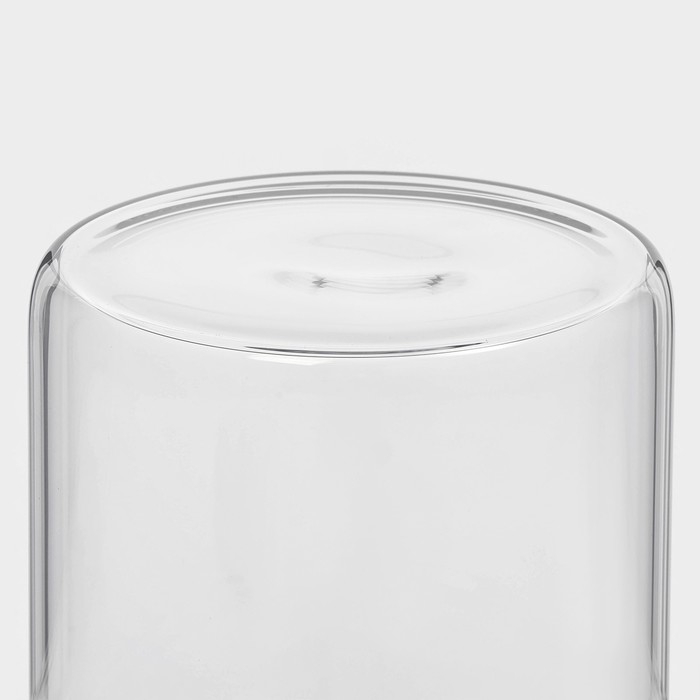 Банка стеклянная для сыпучих продуктов с бамбуковой крышкой «Эко», 550 мл, 10×10,5 см