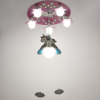 Люстра 86207/6 E27 40Вт розовый-белый 50х50х24 см BayerLux