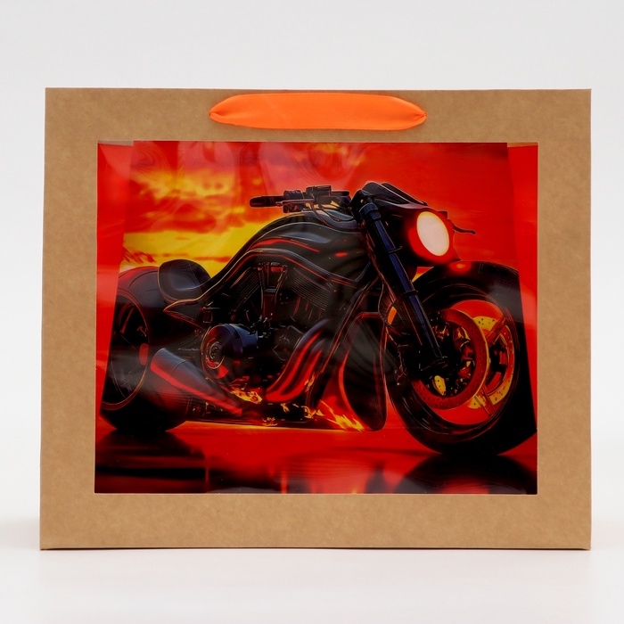 Пакет с PVC окном,  Пакет с PVC окном, "Лучшему мужчине", 31 х 11 х 26 см