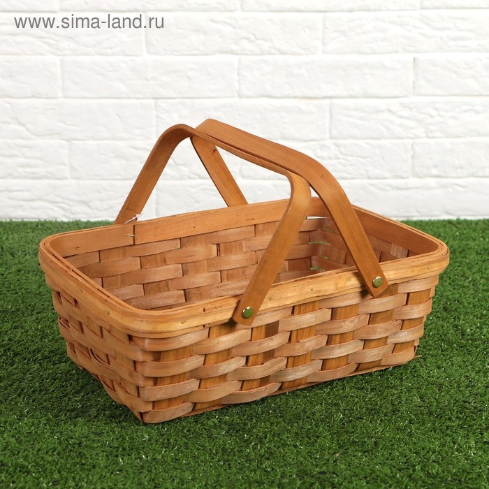 Корзинка «Лукошко», 31,5×21,5×12/25,5 см, орех, шпон Корзинка «Лукошко», 31,5×21,5×12/25,5 см, орех, шпон