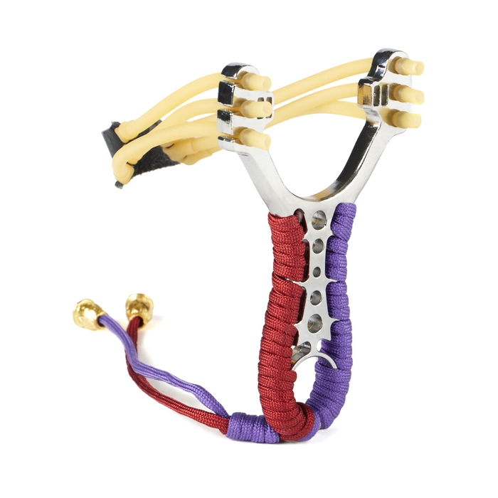 Рогатка металлическая Рогатка металлическая "Настроение" в текстильной оплётке, 14 см, микс