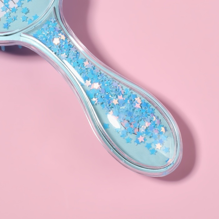 Расчёска - шейкер, 16 (±1) × 6 см, цвет голубой Расчёска - шейкер, 16 (±1) × 6 см, цвет голубой