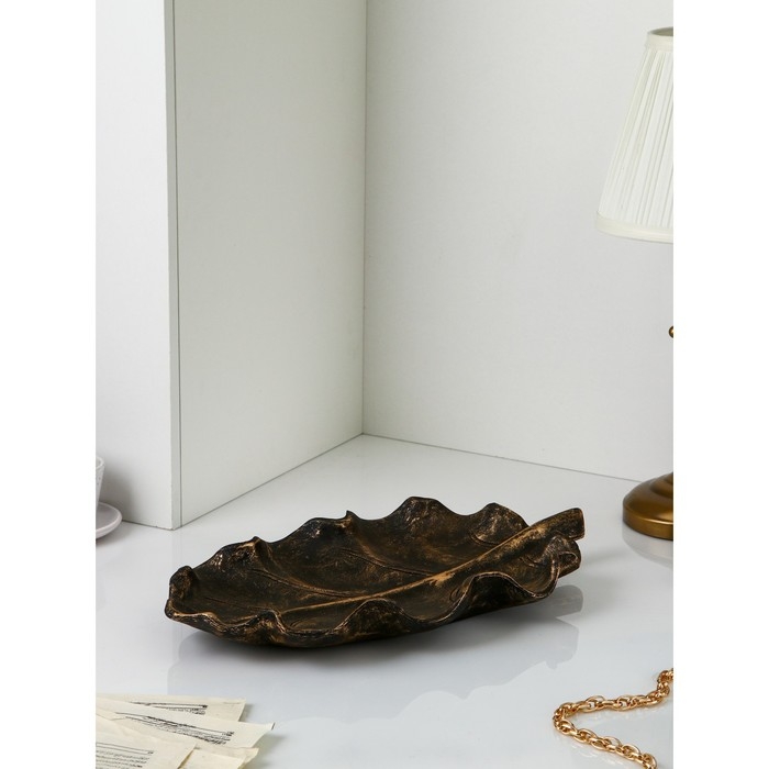 Органайзер «Лист №4», полистоун, цвет чёрный Органайзер «Лист №4», полистоун, цвет чёрный