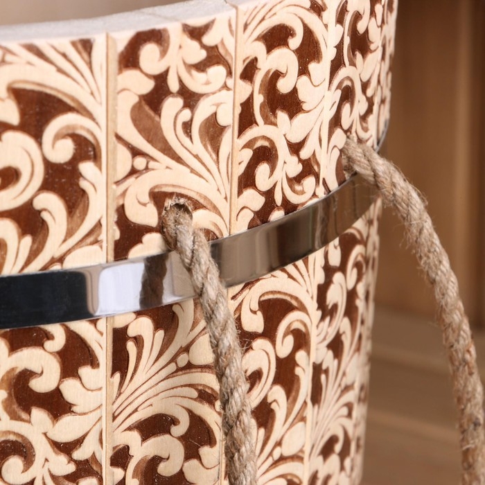 Запарник из липы, 13 литров,  пластиковая вставка, ручка-веревка (Рисунок  2) Запарник из липы, 13 литров,  пластиковая вставка, ручка-веревка (Рисунок  2)