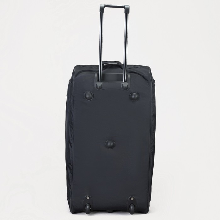 Сумка дорожная на колёсах, отдел на молнии, отдел для обуви, 3 наружных кармана, длинный ремень, цвет чёрный Сумка дорожная на колёсах, отдел на молнии, отдел для обуви, 3 наружных кармана, длинный ремень, цвет чёрный