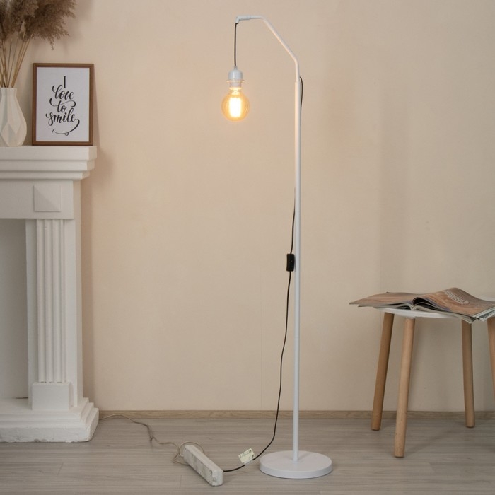 Торшер без абажура  Торшер без абажура "Медиум" Е27 40Вт  белый 32х26х151см