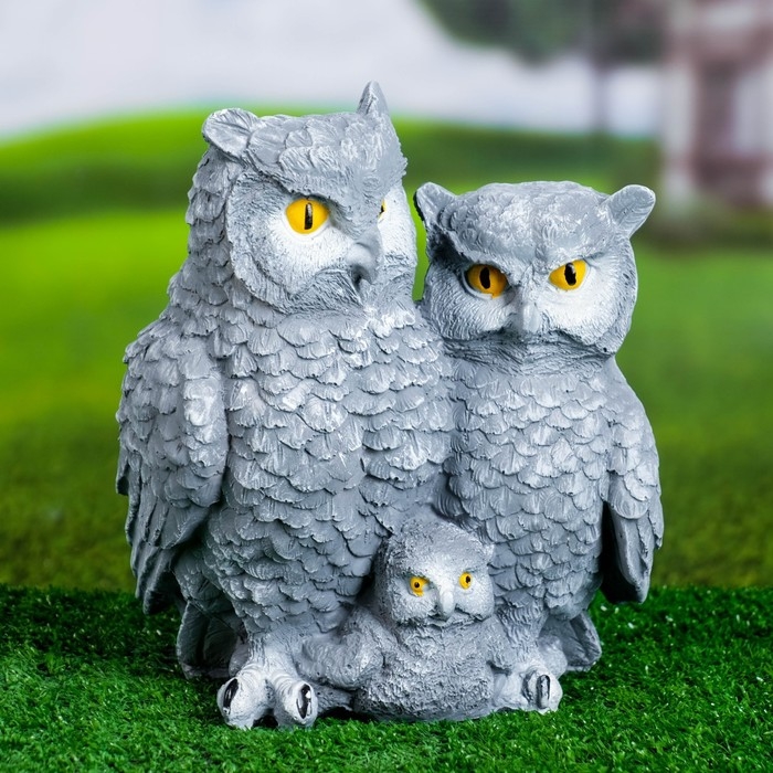 Садовая фигура Садовая фигура "Сова - семья" 23х21х15см