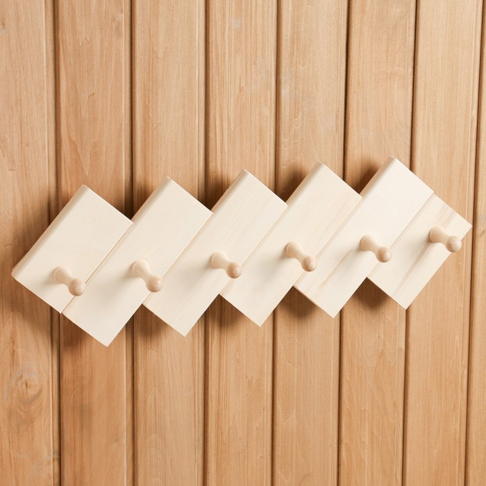 Вешалка Вешалка "Плетенка" 6 крючков 60 х19х3см, липа "Добропаровъ"