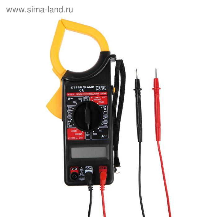 Токовые клещи ТУНДРА, DT-266, ACV/DCV, ACA, 200-20KΩ, изоляции 20-2000MΩ, прозвон Токовые клещи ТУНДРА, DT-266, ACV/DCV, ACA, 200-20KΩ, изоляции 20-2000MΩ, прозвон