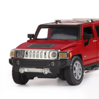 Машина металлическая Hummer H3 1:24 открываются двери, капот, свободный ход колёс, световые и звуковые эффекты