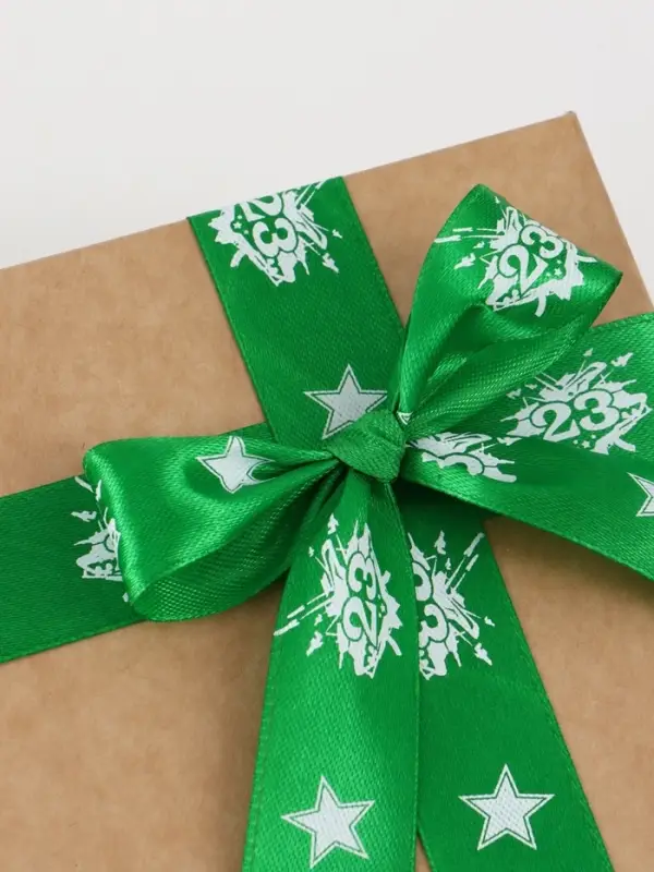 Лента атласная &laquo;23 февраля&raquo;, 2.5 см &times; 18 (&plusmn; 1) м, зелёная